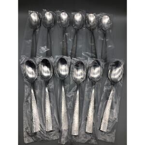 Folio 5729SX061 Alison 9" Solid Serving Spoon 12pcs Hammered handle